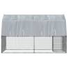 Chicken Cages 2 pcs with Roof - Silver Galvanised Steel