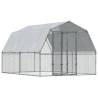 Chicken Cages 2 pcs with Roof - Silver Galvanised Steel