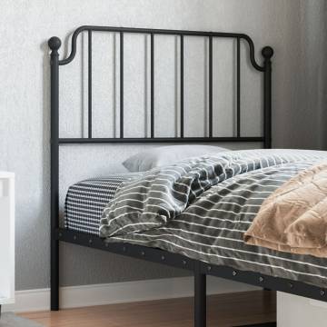 Metal Headboard Black 90 cm | Stylish & Sturdy Design