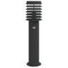 Outdoor Floor Lamp with Sensor - Black Stainless Steel 60cm