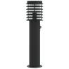 Outdoor Floor Lamp with Sensor - Black Stainless Steel 60cm