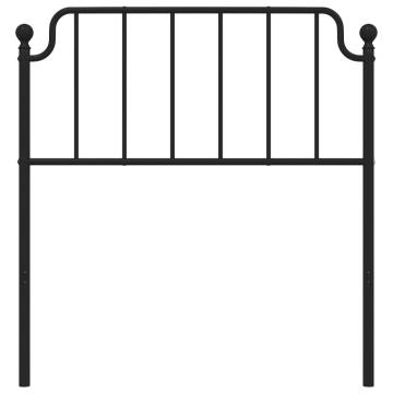 Metal Headboard Black 90 cm | Stylish & Sturdy Design