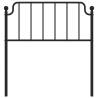 Metal Headboard Black 90 cm | Stylish & Sturdy Design