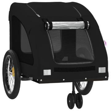 Pet Bike Trailer - Durable Black Oxford Fabric & Iron