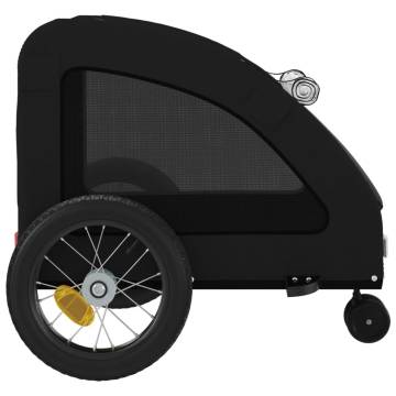 Pet Bike Trailer - Durable Black Oxford Fabric & Iron