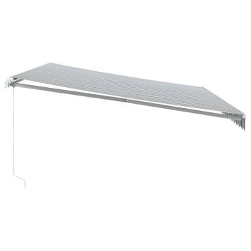 Manual Retractable Awning Anthracite & White - 500x350 cm