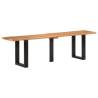 Bench 160 cm Solid Wood Acacia and Steel Colour brown and black Size 160 cm Material solid acacia wood 