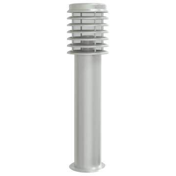 Outdoor Floor Lamp Silver 60 cm Stainless Steel - Hipomarket