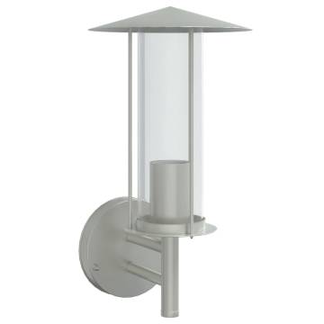 Outdoor Wall Light - Silver Stainless Steel | HipoMarket