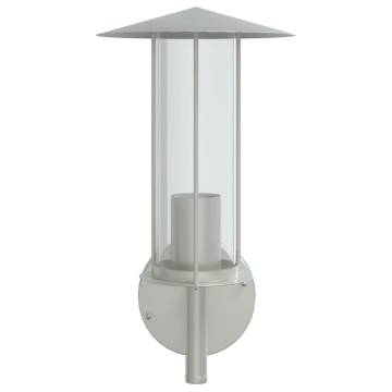 Outdoor Wall Light - Silver Stainless Steel | HipoMarket