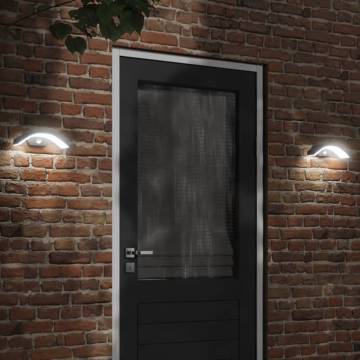 Outdoor LED Wall Light with Sensor - Black Aluminium