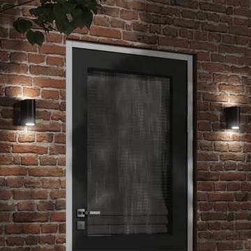 Outdoor Wall Lights 2pcs - Black Die-cast Aluminium