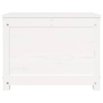 Storage Box White 60x32x45.5 cm - Solid Wood Pine | HipoMarket