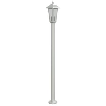 Stylish Outdoor Floor Lamp Silver 120 cm - Weatherproof & Durable