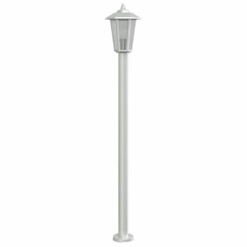 Stylish Outdoor Floor Lamp Silver 120 cm - Weatherproof & Durable