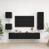 5 Piece TV Cabinet Set Black Engineered Wood Colour black Quantity in Package 5 Height 90 cm 