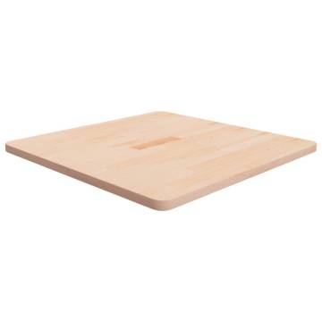 Square Table Top 70x70 cm - Untreated Solid Oak Wood