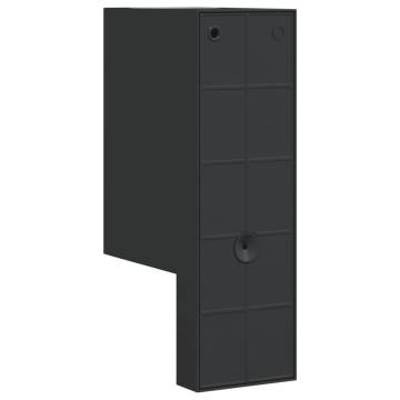 Outdoor Wall Light with Sensor - Black Die-cast Aluminium