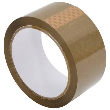 12 Pcs Brown Packaging Tape - 48 mm x 66 m - Strong & Durable