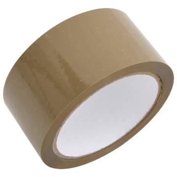 12 Pcs Brown Packaging Tape - 48 mm x 66 m - Strong & Durable