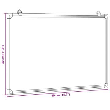 Magnetic Whiteboard 40x30 cm - Aluminium Frame | HipoMarket