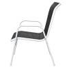 Stackable Garden Chairs 2 pcs - Stylish Steel & Textilene