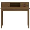 Stylish Honey Brown Desk - Solid Pine Wood 110x50x93 cm