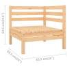 3 Piece Garden Lounge Set - Solid Pinewood Furniture