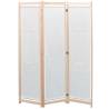 3-Panel Room Divider Cream 120x170x4 cm Fabric Colour cream Number of 3 