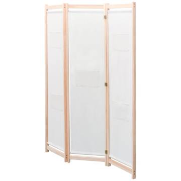 3-Panel Cream Room Divider - Stylish & Versatile Partition