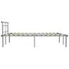 Grey Metal Bed Frame 160x200 cm - Elegant & Sturdy Design