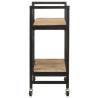 Solid Mango Wood Kitchen Trolley - Rustic & Durable Design