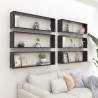 Wall Cube Shelf 6 pcs High Gloss Black 100x15x30 cm Engineered Wood Colour high gloss black Size 100 x 15 x 30 cm Quantity in Package 6 Number of Pieces 1 