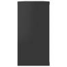 High Gloss Black Wall Cube Shelf Set - 6 pcs | Hipomarket