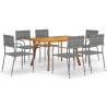 7 Piece Garden Dining Set Anthracite - Stylish & Durable Outdoor Set