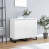 Sideboards 2 pcs High Gloss White 40x35x70 cm Engineered Wood Colour high gloss white Quantity in Package 2 