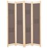 Stylish 4-Panel Brown Room Divider - 160x170 cm | Hipomarket