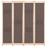 Stylish 4-Panel Brown Room Divider - 160x170 cm | Hipomarket