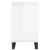 Stylish 2 pcs High Gloss White Sideboards - Durable & Chic