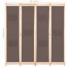 Stylish 4-Panel Brown Room Divider - 160x170 cm | Hipomarket