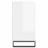 Stylish 2 pcs High Gloss White Sideboards - Durable & Chic