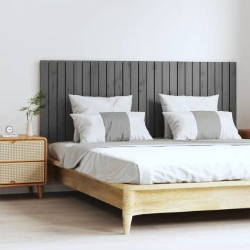 Elegant Grey Wall Headboard - Solid Pine Wood | Hipo Market