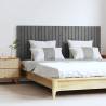 Wall Headboard Grey 159.5x3x60 cm Solid Wood Pine Colour grey Size 159.5 x 60 cm Quantity in Package 1 