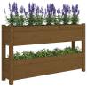 Honey Brown Solid Wood Planter - 112x25x66 cm | Hipo Market