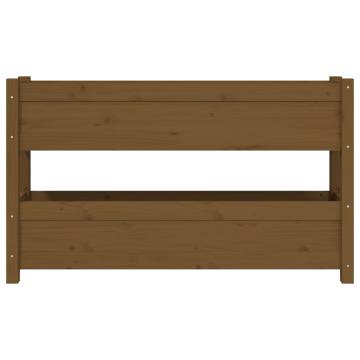 Honey Brown Solid Wood Planter - 112x25x66 cm | Hipo Market