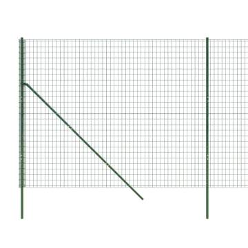 Wire Mesh Fence Green 1.6x10m Galvanised Steel - HipoMarket