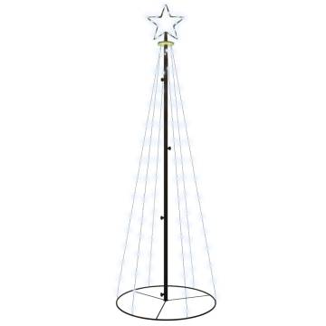 Christmas Cone Tree with 108 LEDs - 180cm Cold White Lighting