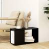 Stylish Black TV Cabinet - 60x24x32cm Engineered Wood