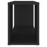 Stylish Black TV Cabinet - 60x24x32cm Engineered Wood