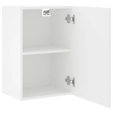 Stylish White TV Wall Cabinets - 2 pcs, Space-Saving Design